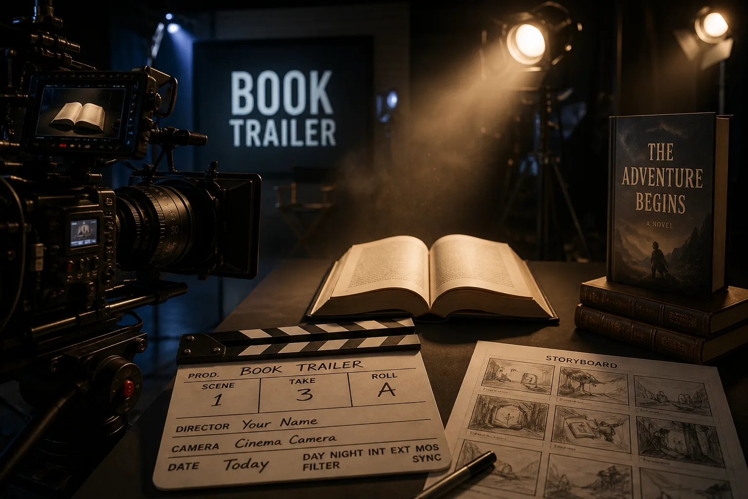 Book trailer production